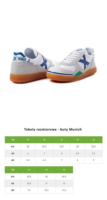 Buty piłkarskie halówki MUNICH G-3 Gresca blanco