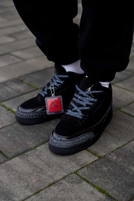 Чоловічі кросівки Nike Air Jordan Retro 3 «Black Cat» 1543. Розміри 40-45