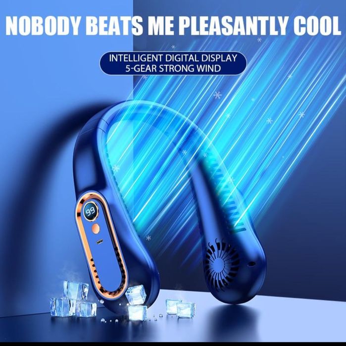 Акумуляторний мінівентилятор на шию, 3 швидкості