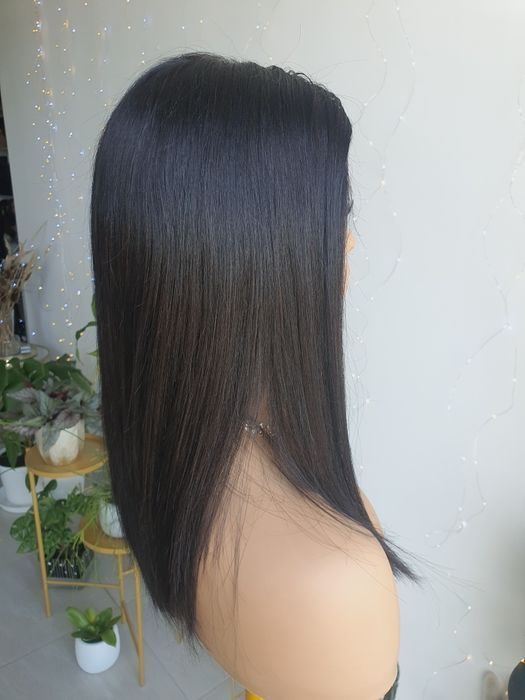 Peruka z włosów naturalnych w 100% naturlana czerń Megan lace front