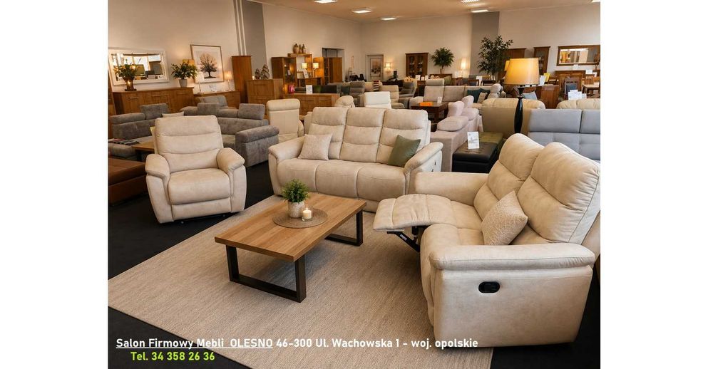 Komplet  3+2+1 ALEX w  Tkaninie Zmywalnej- Wyprzedaż -30% MEBLE PYKA