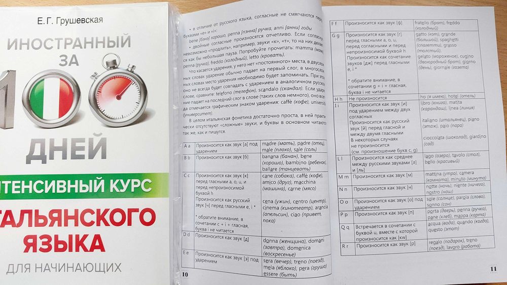 Итальянский язык интенсивный курс для начинающих за 100 дней Грушевска