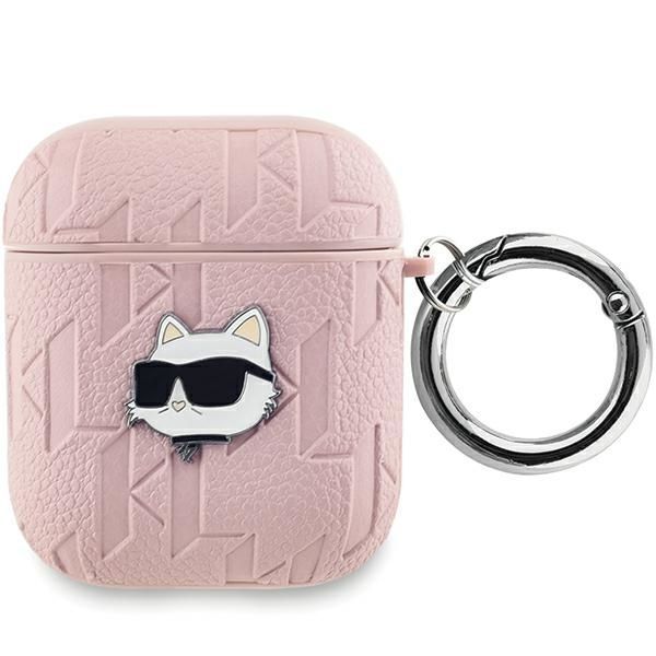 Karl Lagerfeld KLA2PGCHPP AirPods 1/2cover różowy/pink Monogram Head