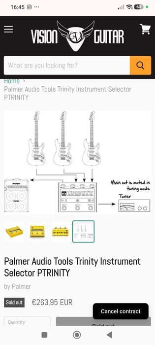 Pedal Trinity instrument seletor Palmer