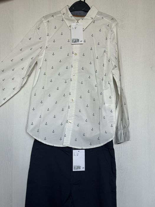 H&M 7-8 рубашка та чіноси