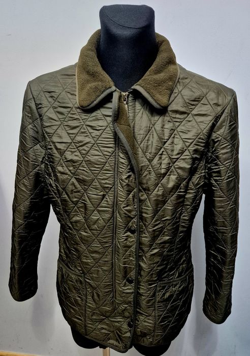 BARBOUR roz. 40 L damska kurtka pikowana ocieplana na polarze