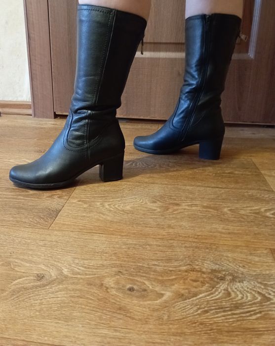 Сапоги весна осень натуральная кожа