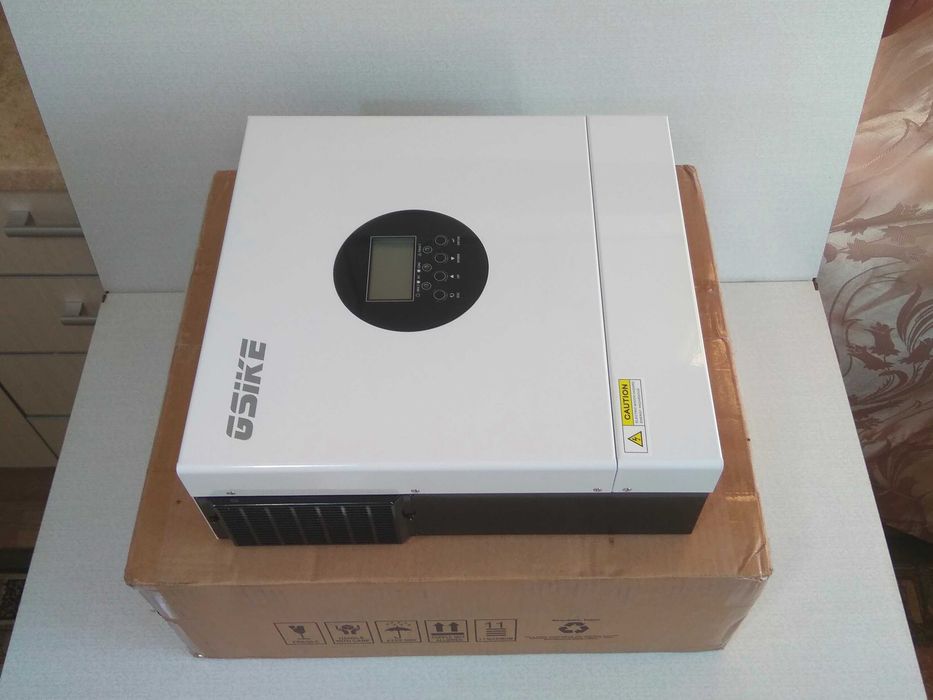 Оновлена модель! Гібридний інвертор Gsike 4.2kW 24V із WiFi. Заряд від мережі 120А, до 6200W 27A сонячних панелей, dual output