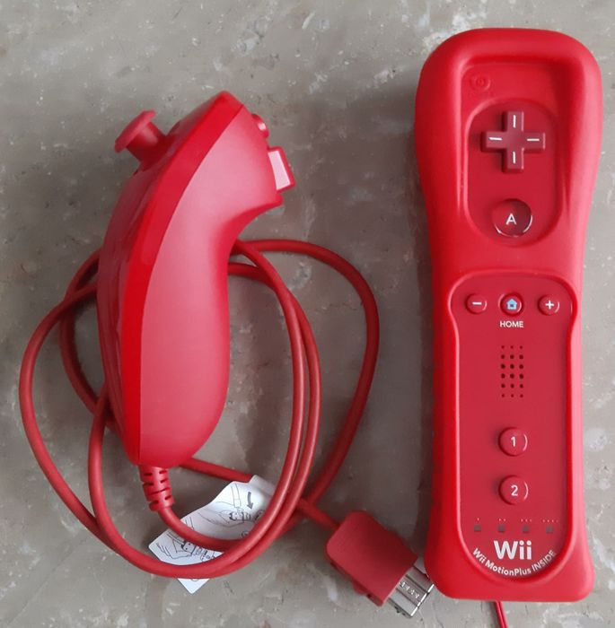 Comando Wii Motion Plus Inside + Nunchuck  Vermelho