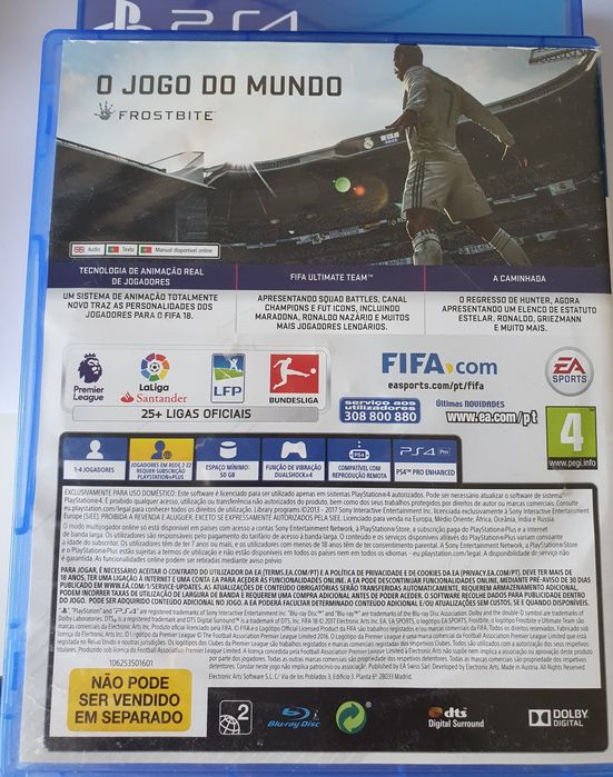 Jogo original 18 PS4