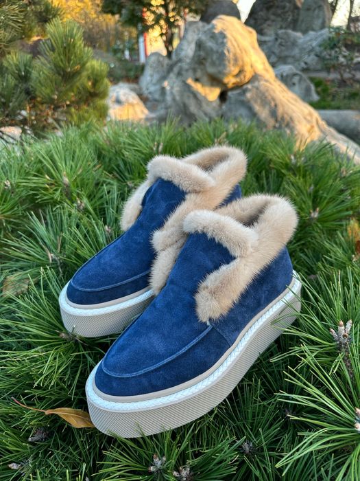 Зимові лофери замшеві