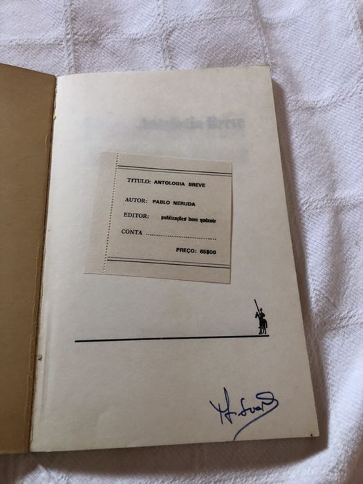 1974 Pablo Neruda - Antologia Breve (Dom Quixote)