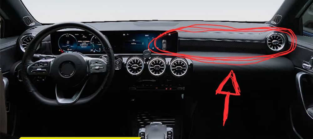 Painel central Mercedes Classe A