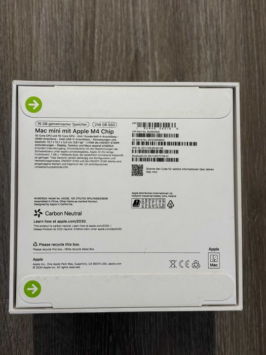 Mac Mini M4 16GB RAM 256GB SSD