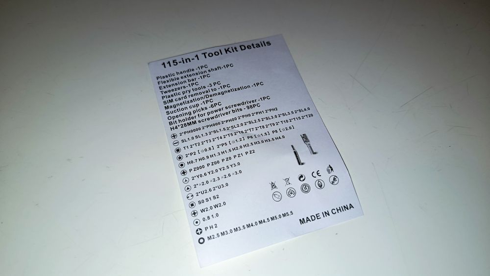 Набор отвёрток 115 в 1