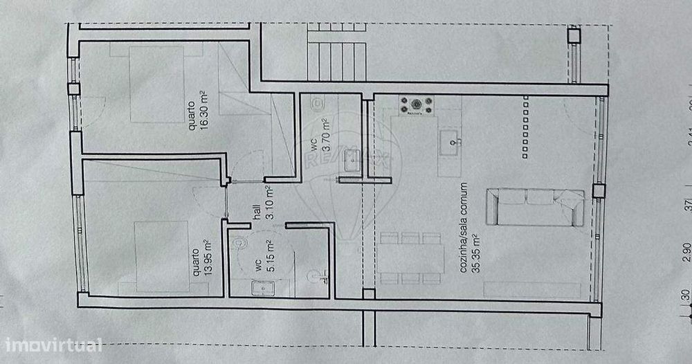 Apartamento T2 para arrendamento