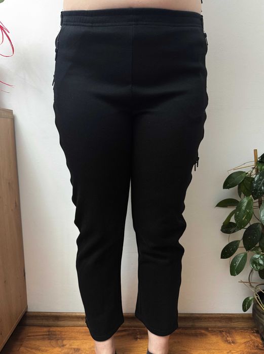 Spodnie dresowe rozpinane zamkami bawełniane dresy LPC L XL 40 42