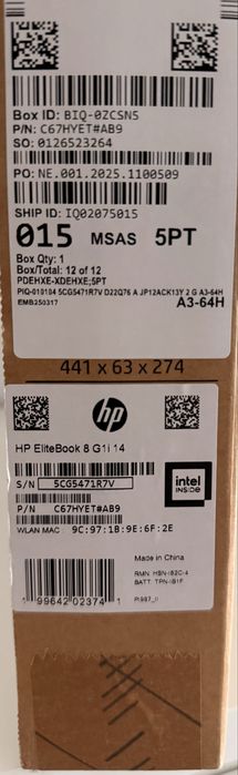 Portatil Elitebook 8 G1i 14, novo na caixa original