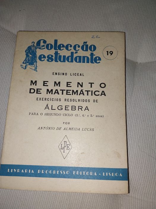 “Memento de Matemática – Exercícios Resolvidos de Álgebra