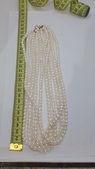 Бусы жемчуг,серебро 925пр.