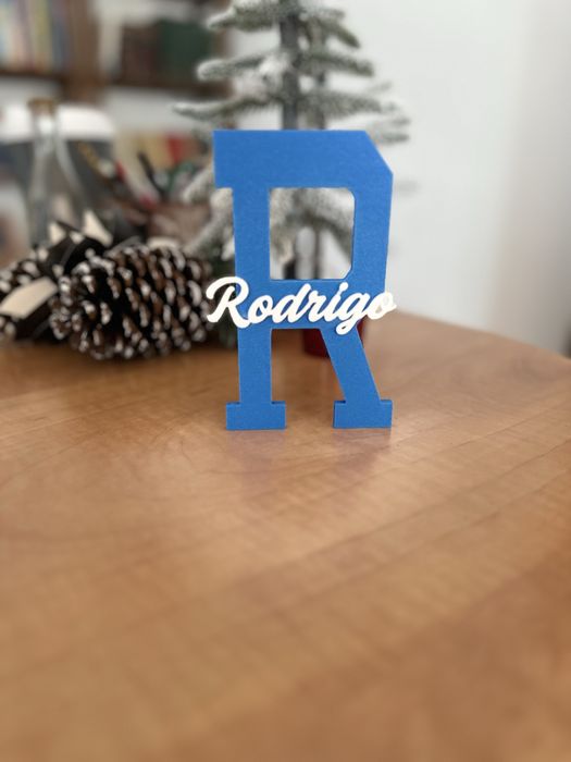 Decoração Letra + Nome 3D