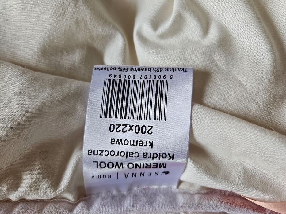 Kołdra wełniana 220x200 merynos wool merynos