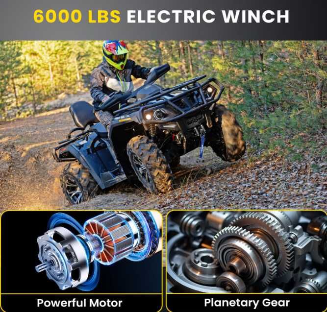 Wciągarka elektryczna Anbull 12V 6000 LBS IP68
