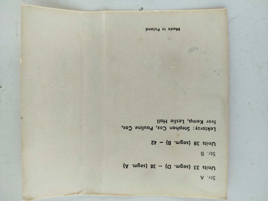 My New Hobby English Leszek Szkutnik kaseta Polskie Nagrania 33-42