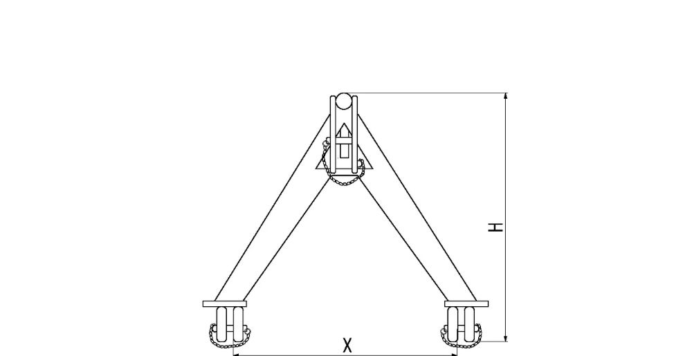 Trójkąt zaczepowy do maszyn "ciągnik", kat. 2