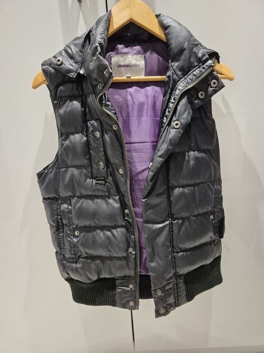 Czarny bezrękawnik ciepły M