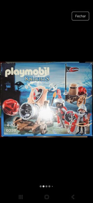 Playmobil Knights 6038 cavaleitos do Falcão com canhão (ANO 2014)