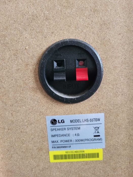 Colunas de Home Cinema LG 5.1 - Modelo LHS 55-TBS + Subwoofer 55-TBW