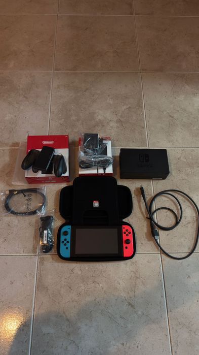 Switch nintendo, com acessórios