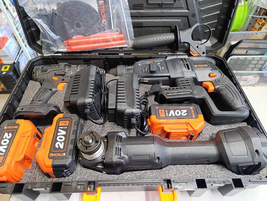 Набір акумуляторного інструменту PA210SET (болгарка,перфоратор,ш/верт)