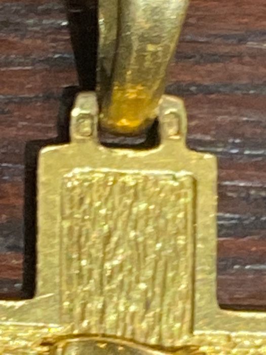 Crucifixo Cristo Ouro Português 19,2 quilates Nobre Rubi Maior 6 cm