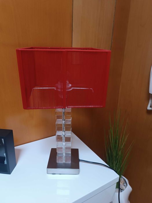 Conjunto de candeeiros abajur vermelho