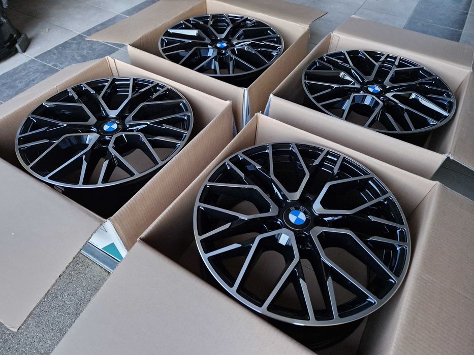 Alufelgi 17 BMW 5x120 1 3 X1 X3 F30 E90 E46 F20 E87 83 F25 Czarne 414#
