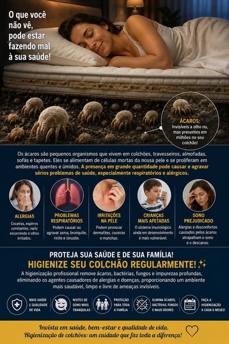 Limpeza de estofados, tapetes e colchões