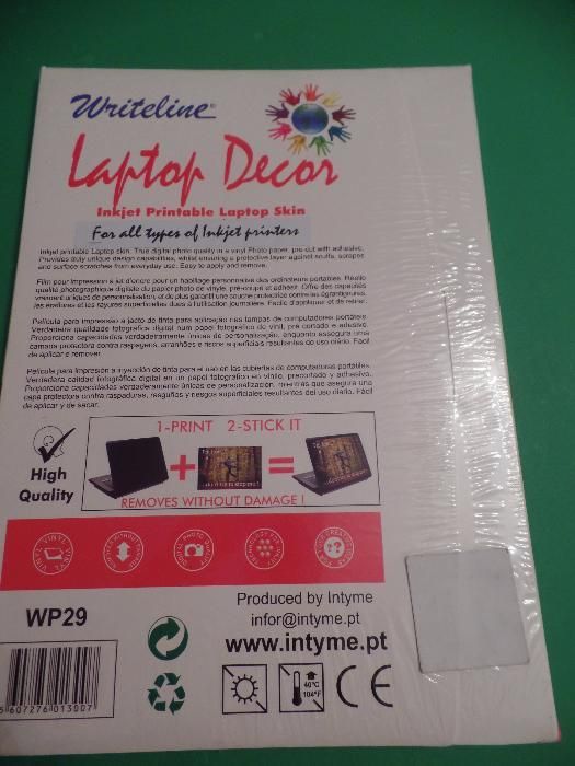 Papel para imprimir e personalizar o seu Portátil Novo