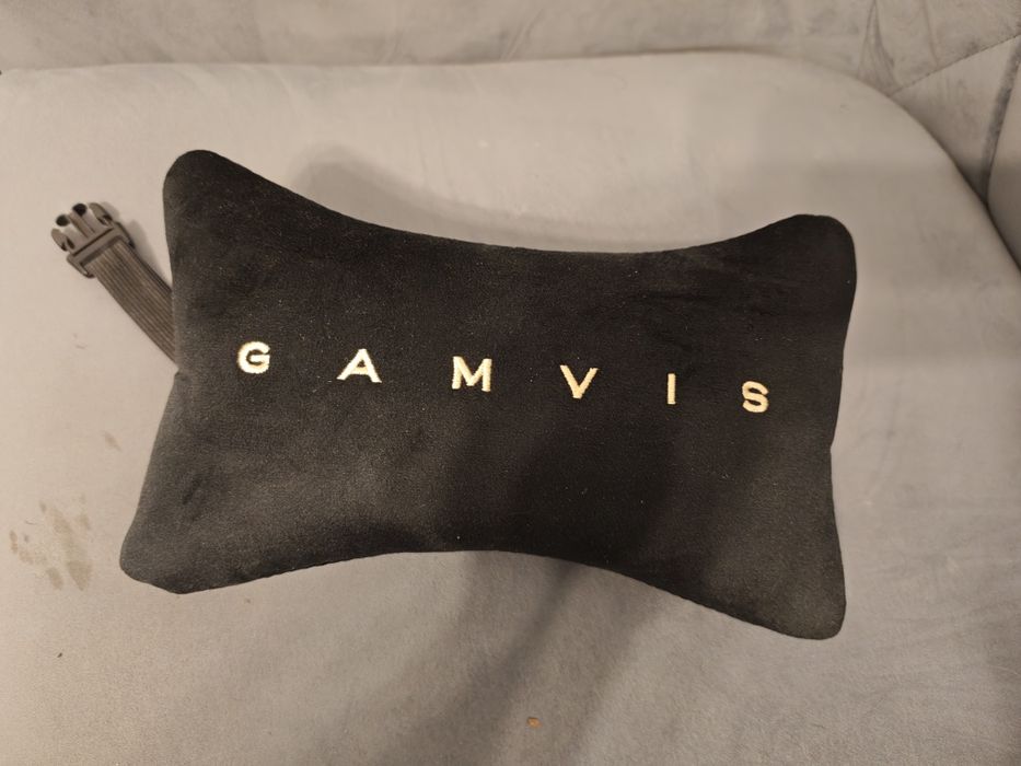Poduszka pod kark / zagłówek Gamvis z pianki Memory (czarna, welur)