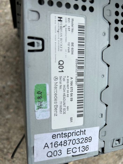 mercedes W164 radio nawigacja comand