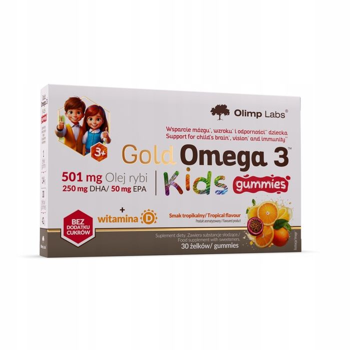 olimp gold omega 3 kids gummies 30 szt żelki omega 3 epa dha dla dzieci