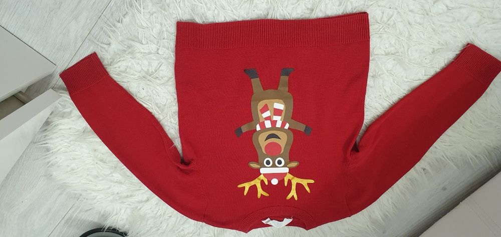 Sweterek świąteczny 110/116 H&M dla chłopca