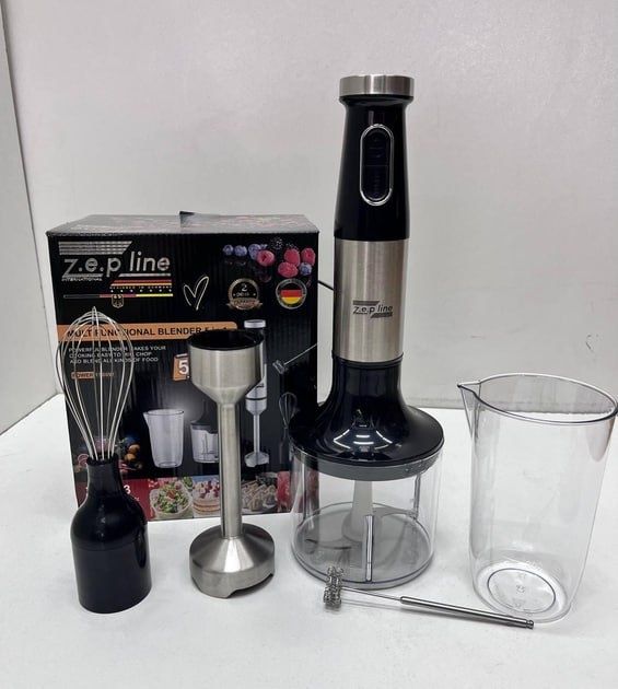 Блендер 5 в 1 на 1500 Вт! Ручний подрібнювач Zepline ZP-143 з чашею