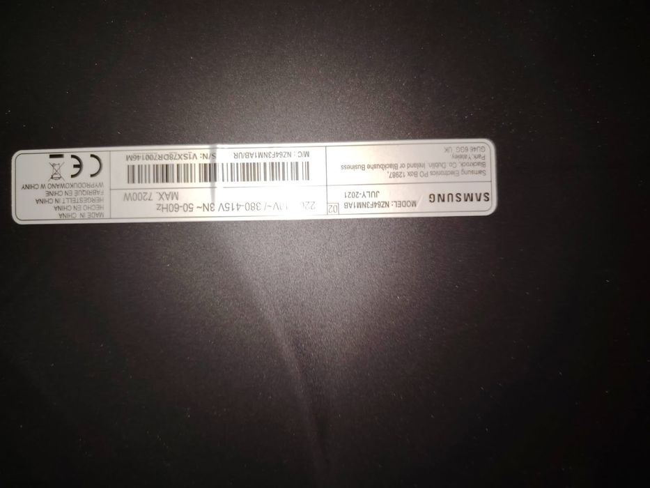 Płyta Samsung indukcja NZ64F3NM1AB ( sprawna, pęknięta szyba))