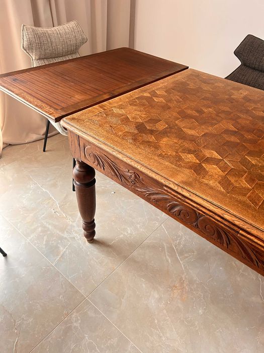 stół drewaniany styl artdeco 130m plus 100m