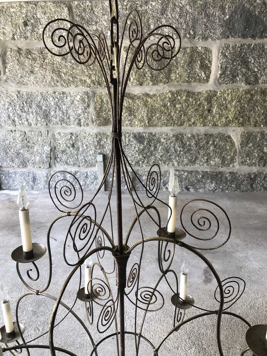 Candeeiro de ferro forjado grande – 120cm altura/diâmetro