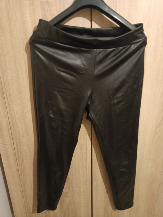 Spodnie legginsy skórzane
