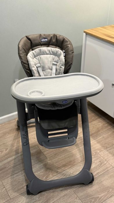 Стільчик для годування Chicco Polly Magic 3в1, беж-сірий, 0-3 роки