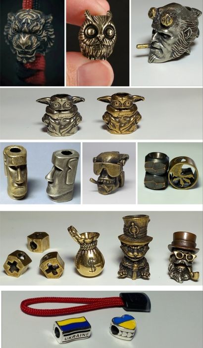 Намистина Бусина для темляка Паракорд Victorinox Череп Microtech Хижак ...